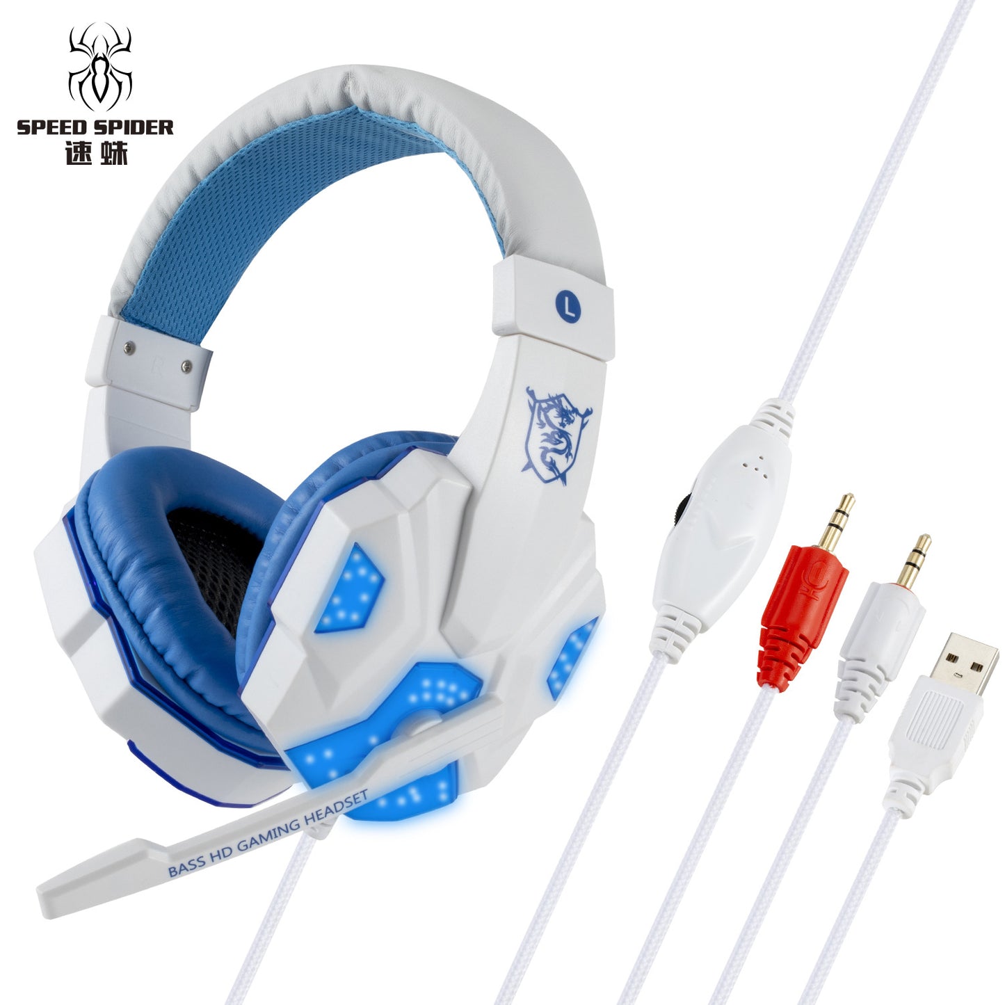 Speed Spider Spot 830MV Computer Gaming Headset Luminous Cable Live Headset Headset Manufacturers