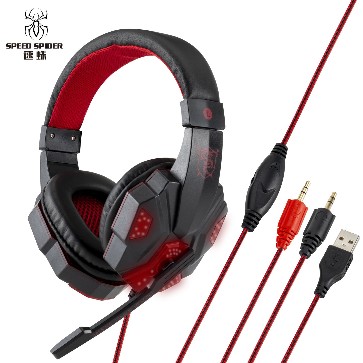 Speed Spider Spot 830MV Computer Gaming Headset Luminous Cable Live Headset Headset Manufacturers